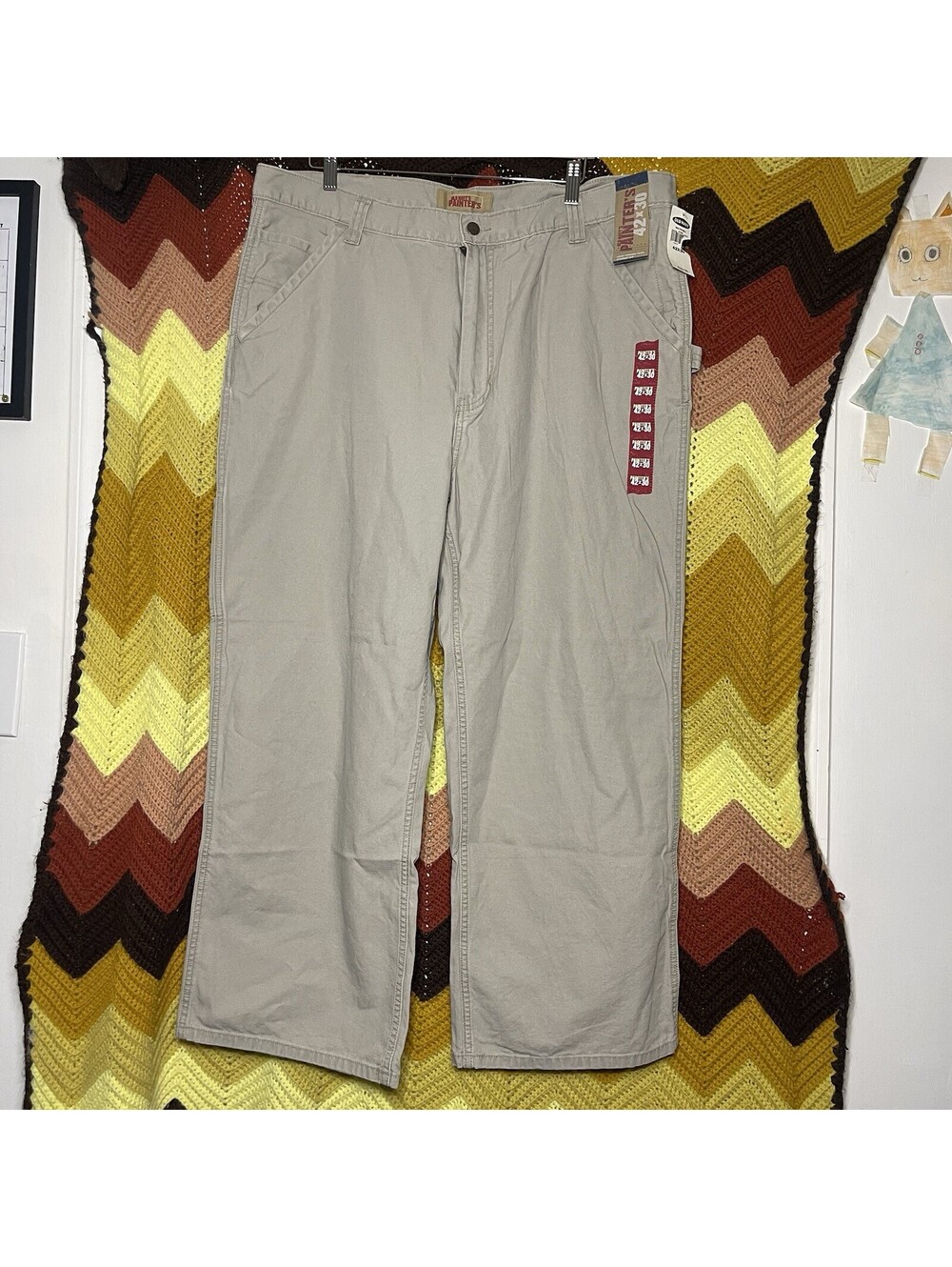 *NWT* VTG 2004 Y2K Old Navy Painter’s Khaki Pants Baggy Skater Work *Sz 42 X 30*